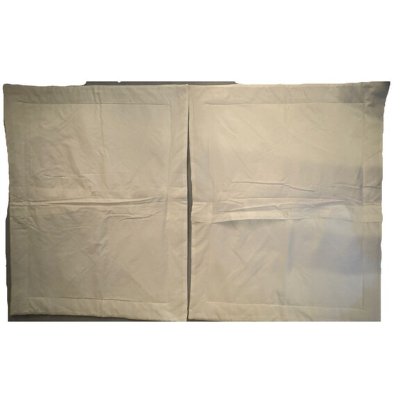 Set Of 2 Noble Excellence White Pillow Shams With Flour De Lis Pattern 26x20 - Picture 4 of 7